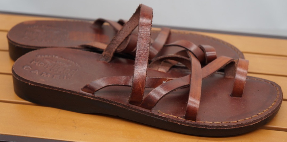 Holy Land Market Unisex Leather Biblical Flip flops Size EU 44 / US 11